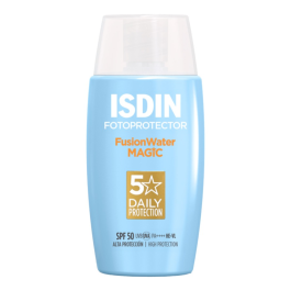 ISDIN Fotoprotector Fusion Water Magic SPF50+ - Écran solaire hydratant visage pour tous types de peaux - 50ml