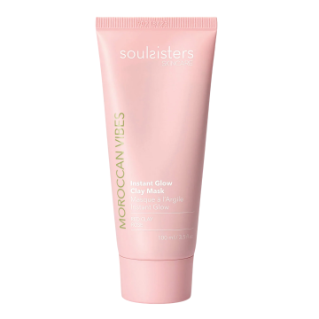 SOULSISTERS Moroccan Vibes - Masque doux purifiant activateur d'éclat à la rose et argile rouge pour peaux stressées - 100ml