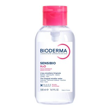 BIODERMA Sensibio H²O - Solution micellaire visage et yeux pour peaux sensibles - 500ml