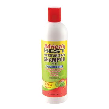 AFRICA'S BEST Shampooing hydratant avec conditionneur - Shampooing soin 2 en 1 revitalisant pour tous types de cheveux - 355ml