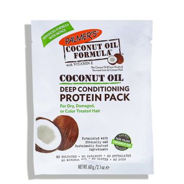 PALMER'S Coconut Oil Formula Deep Conditioning Protein Pack - Soin nourrissant aux protéines et huile de coco pour cheveux secs ou abîmés - 60g