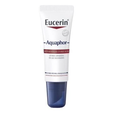 EUCERIN Aquaphor Réparateur Lèvres SOS - Soin apaisant regénérant en 60 secondes pour lèvres sèches et craquelées - 10ml