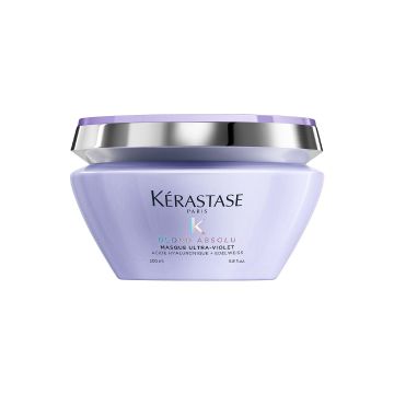 KERASTASE Blond Absolu Masque Ultra-Violet - Masque anti faux-reflets cheveux décolorés, blonds froids ou blancs