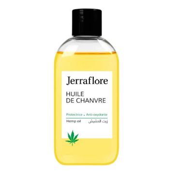 JERRAFLORE Huile de Chanvre - Huile régénérante équilibrante peau et cheveux - 50ml