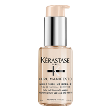 KERASTASE Curl Manifesto Huile Sublime Repair - Huile nutrition multi-usages cuir chevelu et cheveux bouclés à très bouclés - 50ml