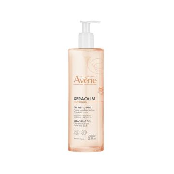 AVÈNE Xeracalm Nutrition - Gel nettoyant visage et corps peaux sensibles et sèches - 500ml