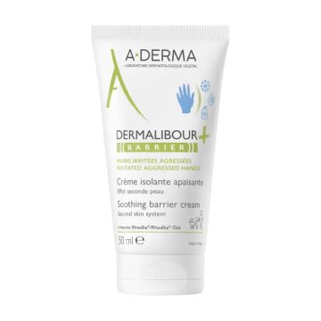A-DERMA Dermalibour + Barrier - Crème isolante bébé enfant et adulte pour peaux irritées agressées - 50ml
