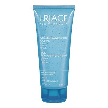 URIAGE Crème Gommante Corps - Gommage exfoliant hydratant hypoallergénique pour peaux sensibles - 200ml