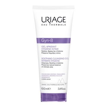 URIAGE Gyn-8 - Gel nettoyant apaisant hygiène intime pour muqueuses irritées et fragilisées  - 100ml